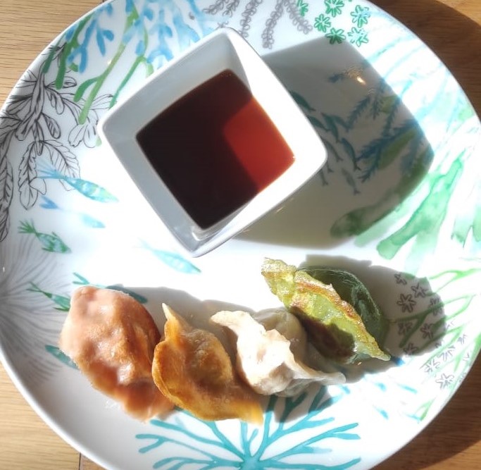 Assiette de ravioles chinoises